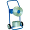 Dispensing trolley for polyester strapping tape